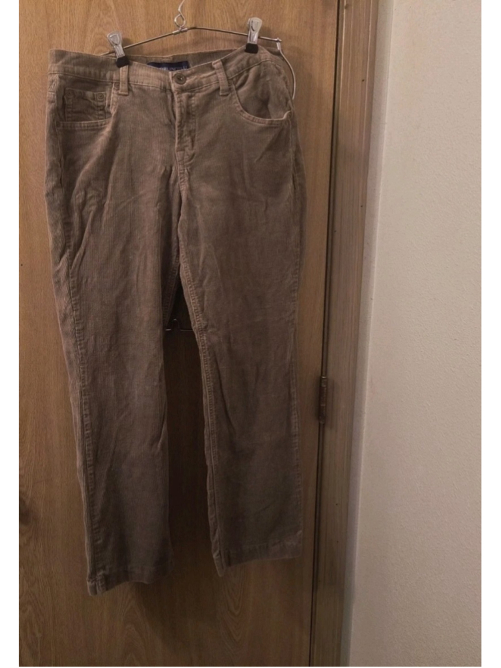 Bandolino Blu Women's Tan Corduroy Pants Cali Modern Bootcut Size 8 Neutral Fall